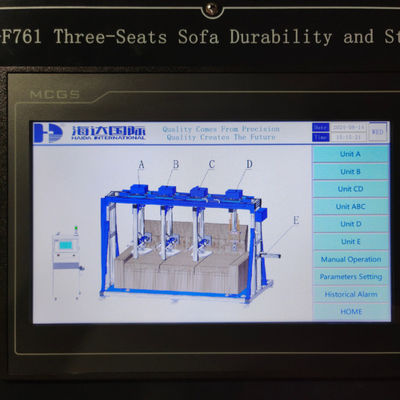 ثلاثة أريكة مقاعد وآلة اختبار متانة الظهر