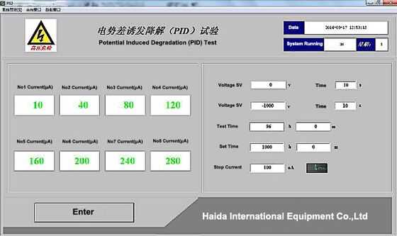 آلة اختبار PID للتدهور المحتمل للطاقة الكهروضوئية وحدة الطاقة الكهروضوئية المضغوطة ومعدات اختبار المحاكاة عالية درجة الحرارة