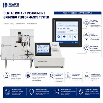Dental Rotary Instrument Grinding Performance Tester Bur Head Wear Testing Machine Cutting Efficiency Test for Handpiece QC